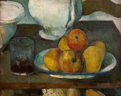 Still Life with Apples and Wine Glass by Paul Cézanne